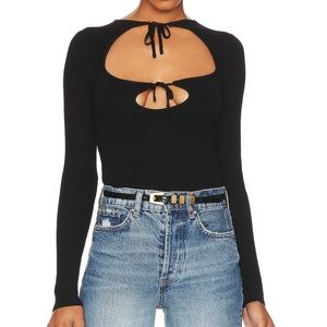 MAJORELLE Hailey tie front sweater